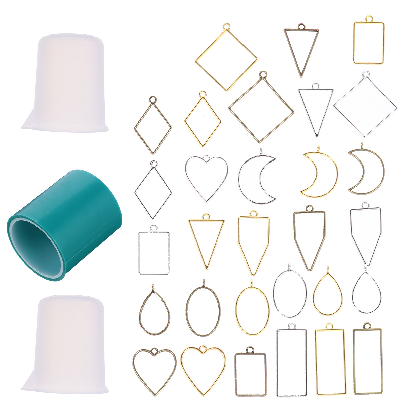 Jewelry Making With Resin - クラフトキット、DIYキーホルダー、アクリル素材、ハロウィン、クリスマス、DIYアクセサリー作り、エポキシ樹脂アクセサリー作り、美術学生向け