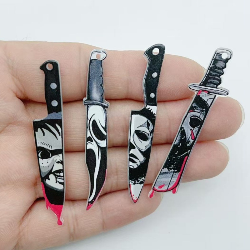 Jewelry Making Accessories - アクリル製ジュエリー10個 ハロウィンペンダント DIYイヤリング ネックレス ジュエリー製作材料