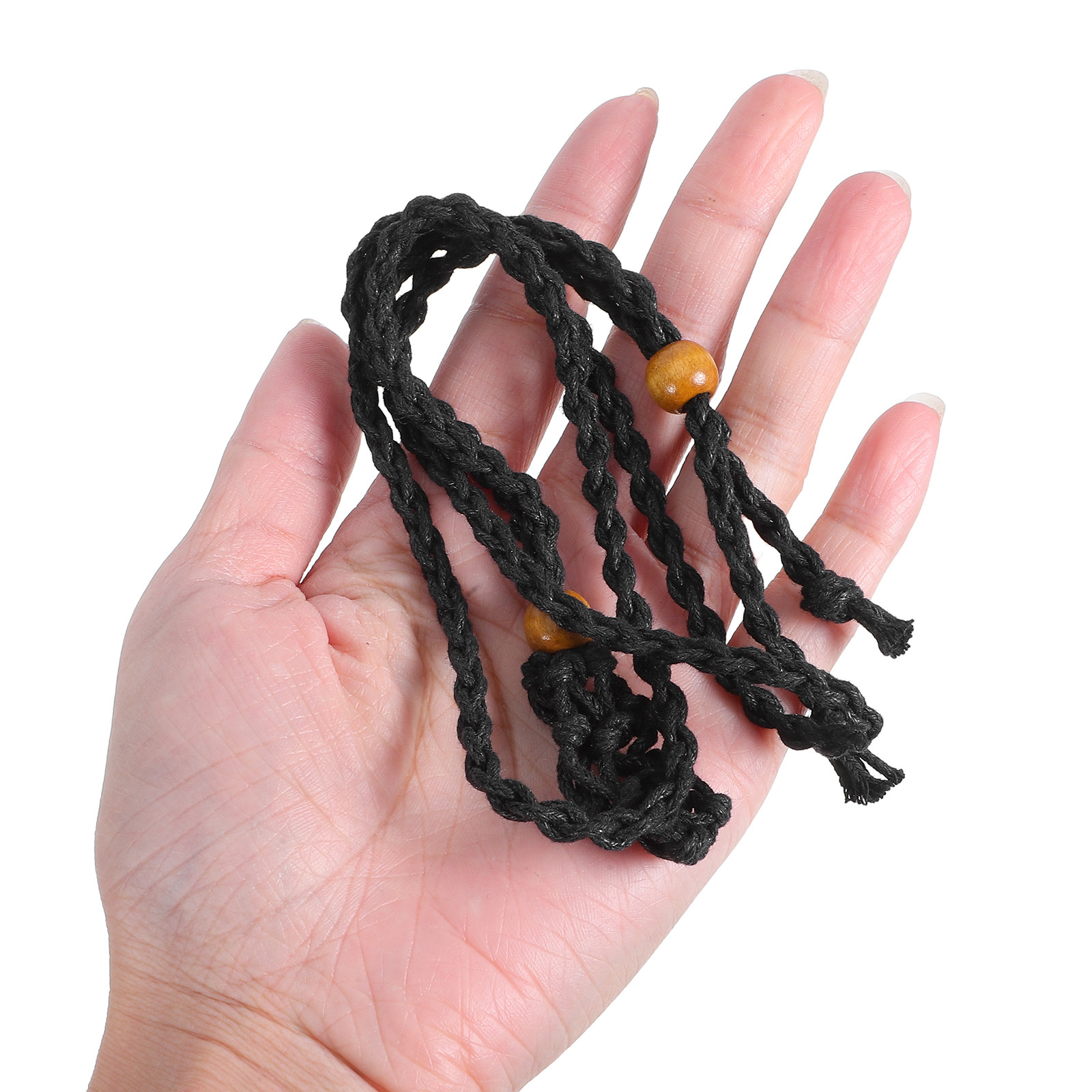 Jewelry Making Thread - DIYネックレスやブレスレット、アクセサリー作りに最適な、黒色の鉄線とワックス加工された綿糸のセット。初心者でも簡単に作れるクリエイティブなキット。