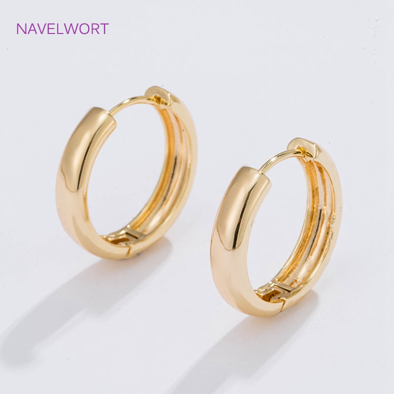 Jewelry Making Set - 6 サイズのゴールドメッキサークルフープイヤリング女性ギフト、高品質のシンプルなラウンドイヤリング女性ファッションジュエリー