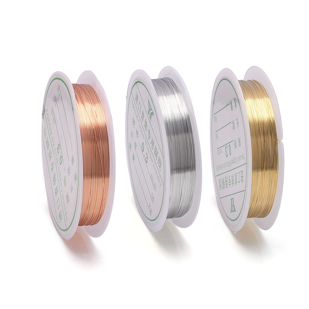 Jewelry Making Thread - 0.2-1mm ジュエリーワイヤー、クラフトワイヤー、変色しにくい銅ビーズワイヤー、ジュエリー製作用品とクラフト用
