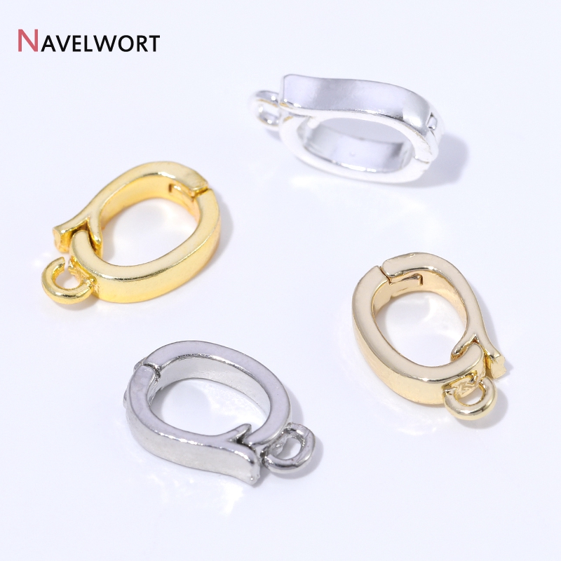 Jewelry Making Metal Supplies - 14K/18K金メッキ真鍮製ヒンジ付きネックレスエンハンサー、ネックレス製作アクセサリー、ペンダントベイルクラスプ、ジュエリー材料