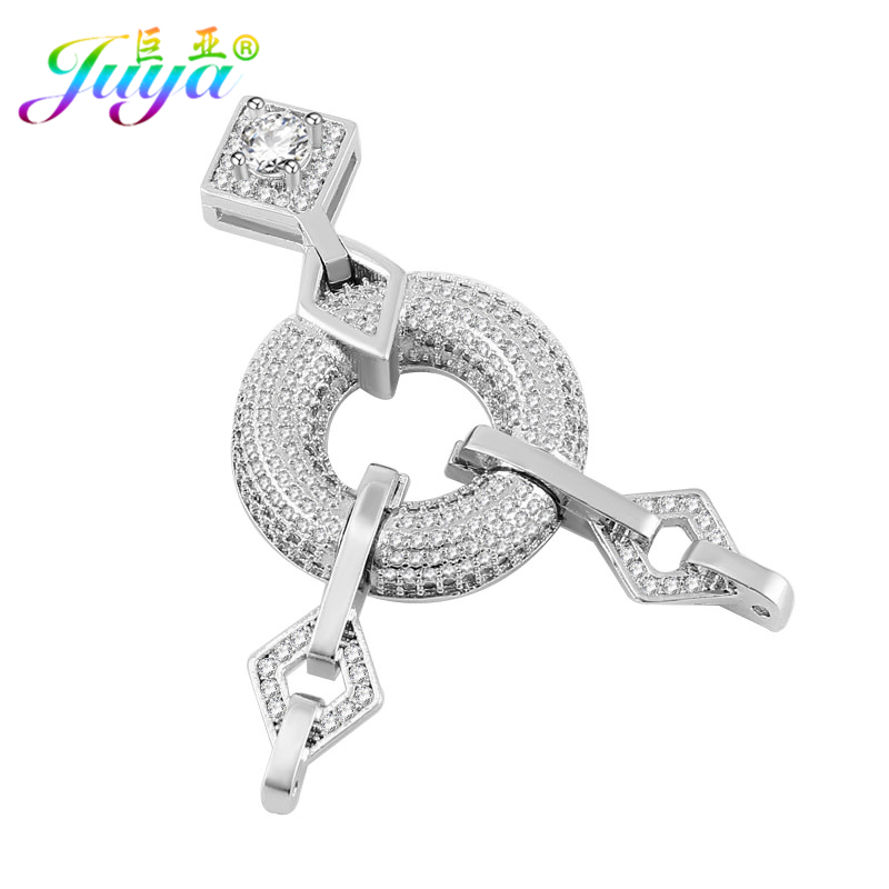 Jewelry Making Metal Supplies - Juya DIY ジュエリーコンポーネント幾何学的なファスナークラスプコネクタペンダントアクセサリー女性のための手作り真珠ジュエリーメイキング