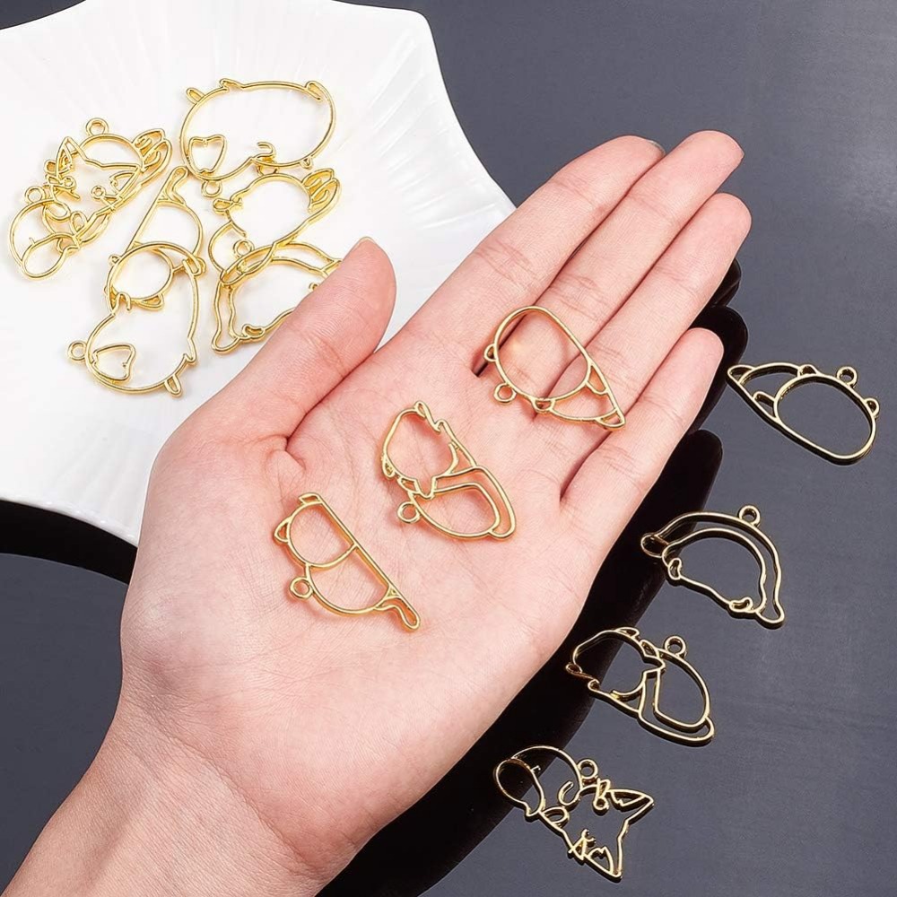 Hibernatorテーマのオープンベゼルチャーム、合金フレ - Jewelry Making With Resin のレビューと価格