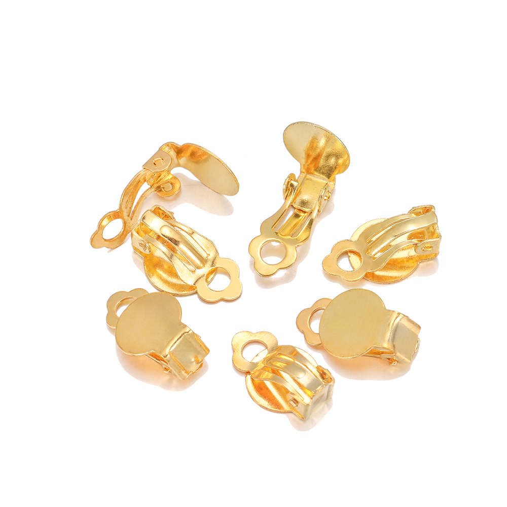 50個/ロット 10mm メタルイヤークリップ イヤリング  - Jewelry Making Set のレビューと価格