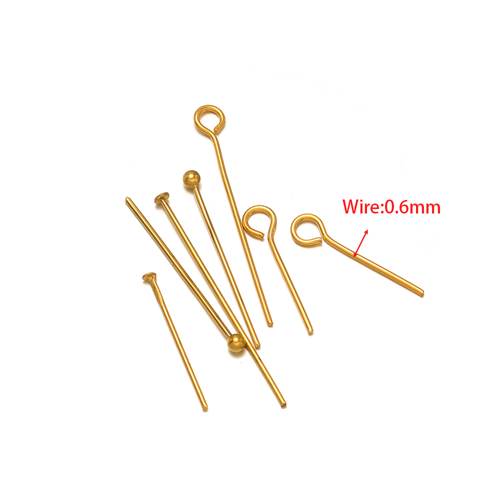 100/50 個ステンレス鋼アイヘッド針 T 字型フラットヘ - Jewelry Making Head Pins のレビューと価格