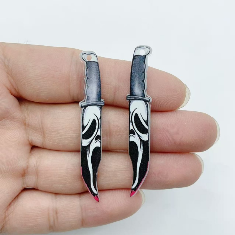 アクリル製ジュエリー10個 ハロウィンペンダント DIYイヤ - Jewelry Making Accessories のレビューと価格