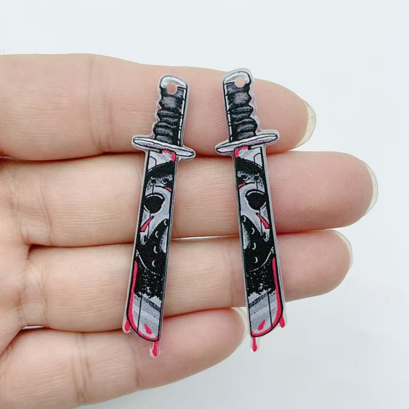 アクリル製ジュエリー10個 ハロウィンペンダント DIYイヤ - Jewelry Making Accessories のレビューと価格