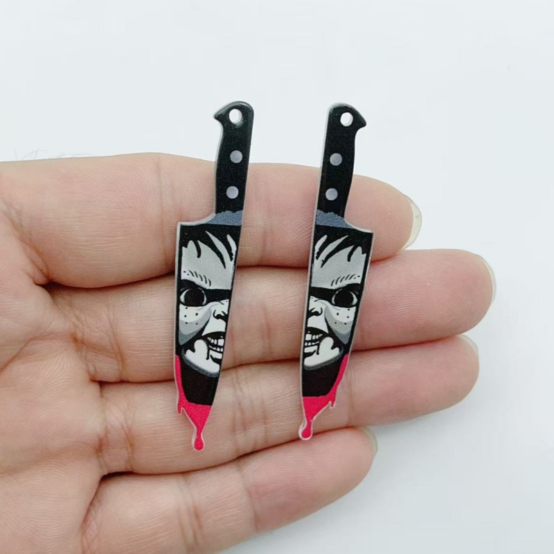 アクリル製ジュエリー10個 ハロウィンペンダント DIYイヤ - Jewelry Making Accessories のレビューと価格