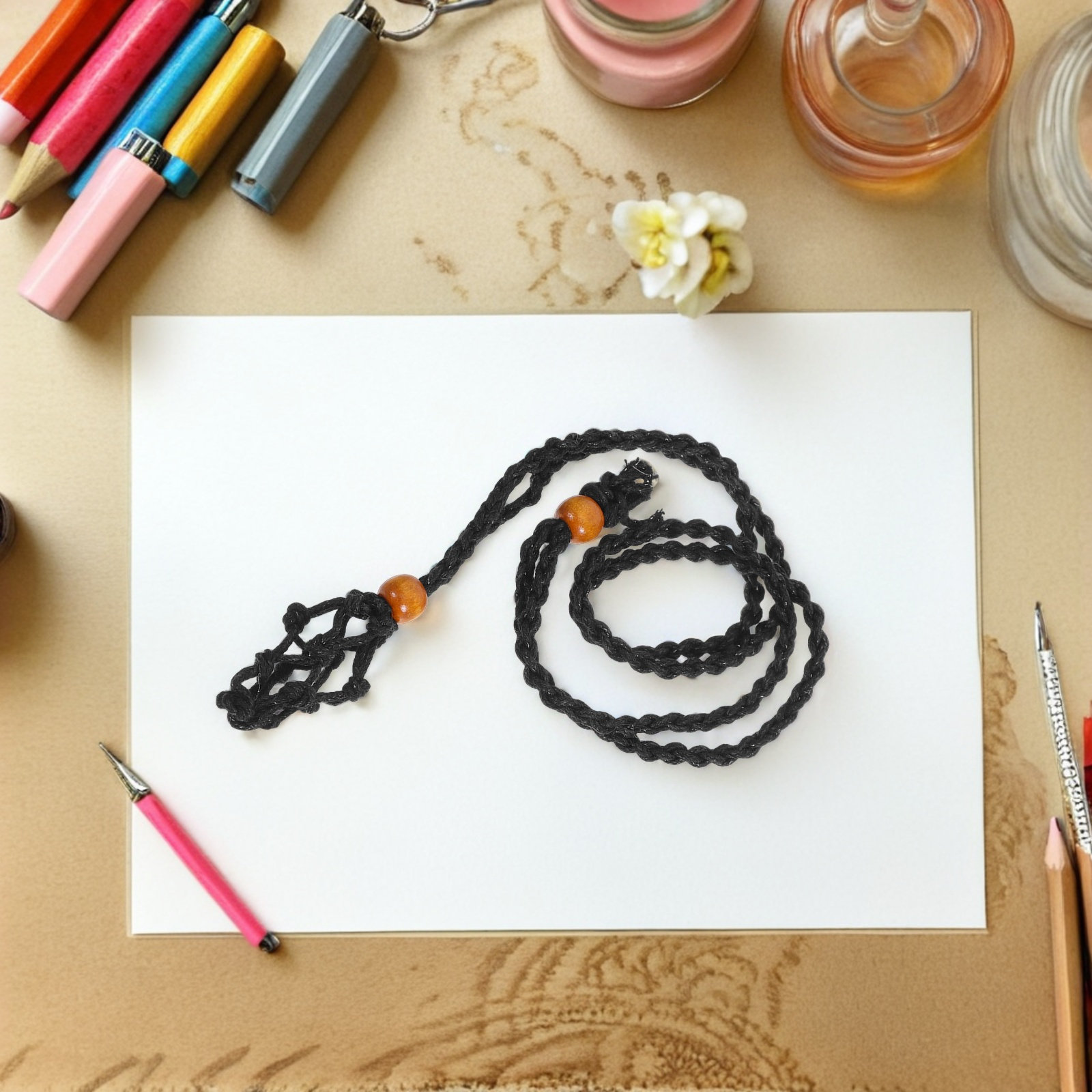DIYネックレスやブレスレット、アクセサリー作りに最適な、黒 - Jewelry Making Thread のレビューと価格