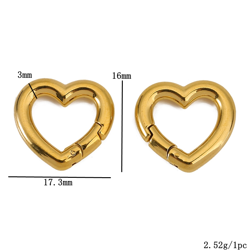2 個ステンレス鋼クラスプハートラウンドリングロブスタークラ - Jewelry Making Metal Supplies のレビューと価格