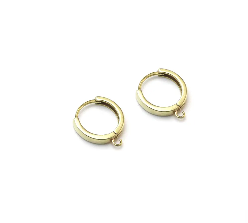 10個の真鍮イヤーフープ、レバーバックイヤリングフック、イヤ - Jewelry Making Thread のレビューと価格