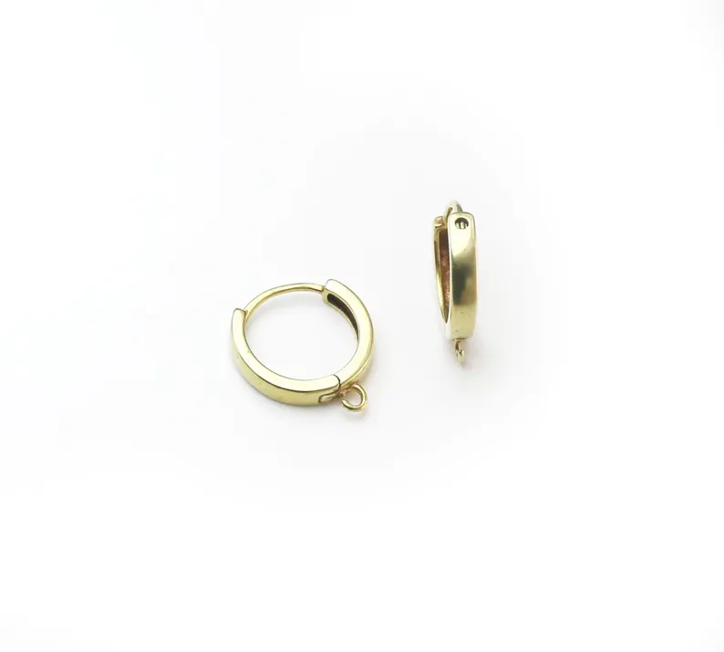 10個の真鍮イヤーフープ、レバーバックイヤリングフック、イヤ - Jewelry Making Thread のレビューと価格