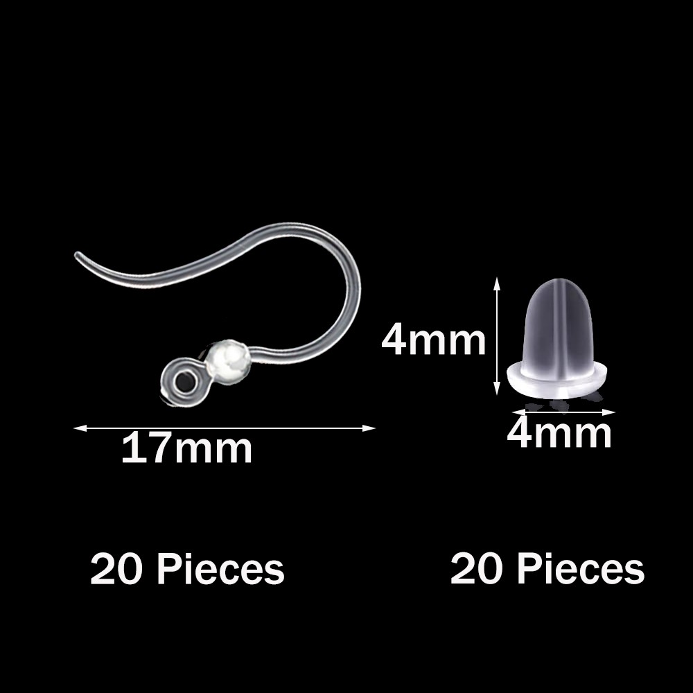 20個のプラスチック製イヤリングフック、ループ付きイヤーワイ - Jewelry Making With Resin のレビューと価格