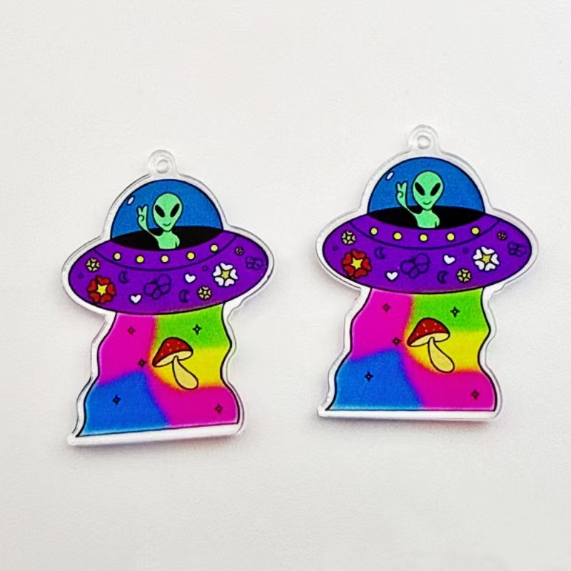 10 個クロスボーダー人気の楽しいアクリルエイリアンキャラク - Jewelry Making Accessories のレビューと価格