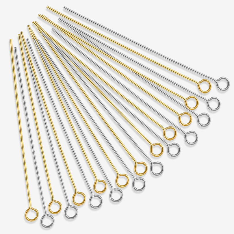 50個/ロット 304ステンレス製 オープンアイピン ループ - Jewelry Making Head Pins のレビューと価格