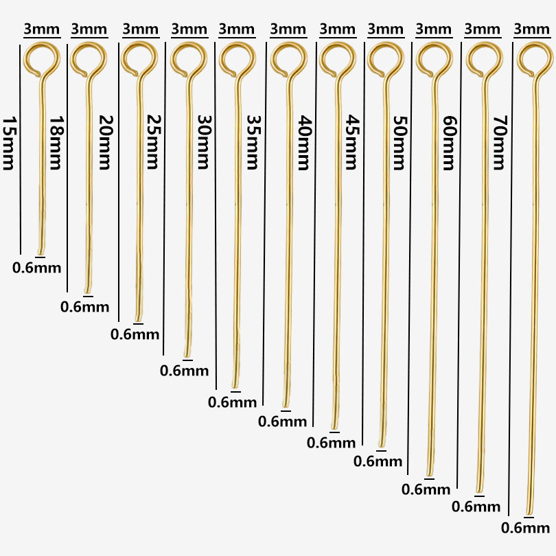 50個/ロット 304ステンレス製 オープンアイピン ループ - Jewelry Making Head Pins のレビューと価格