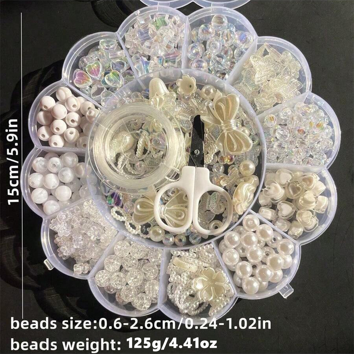 2セット/1セット 13グリッドアクリルフラワーボックスビー - Jewelry Making Thread のレビューと価格