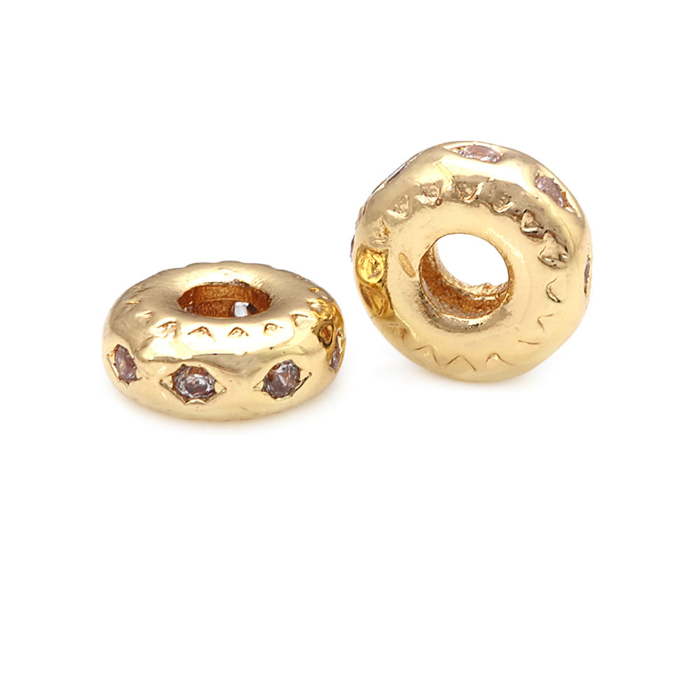 5.5mm、7.5mmの真鍮製ジルコンホイールスペーサービー - Jewelry Making Store のレビューと価格