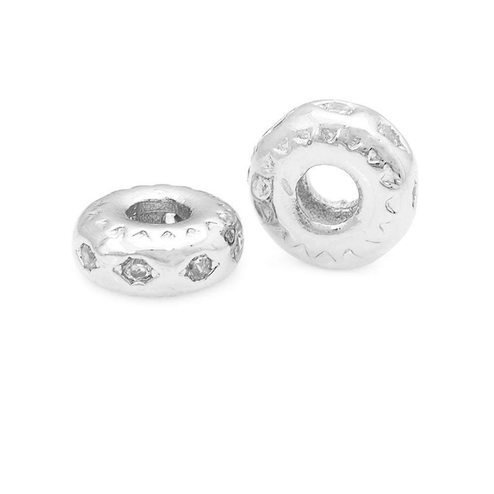 5.5mm、7.5mmの真鍮製ジルコンホイールスペーサービー - Jewelry Making Store のレビューと価格