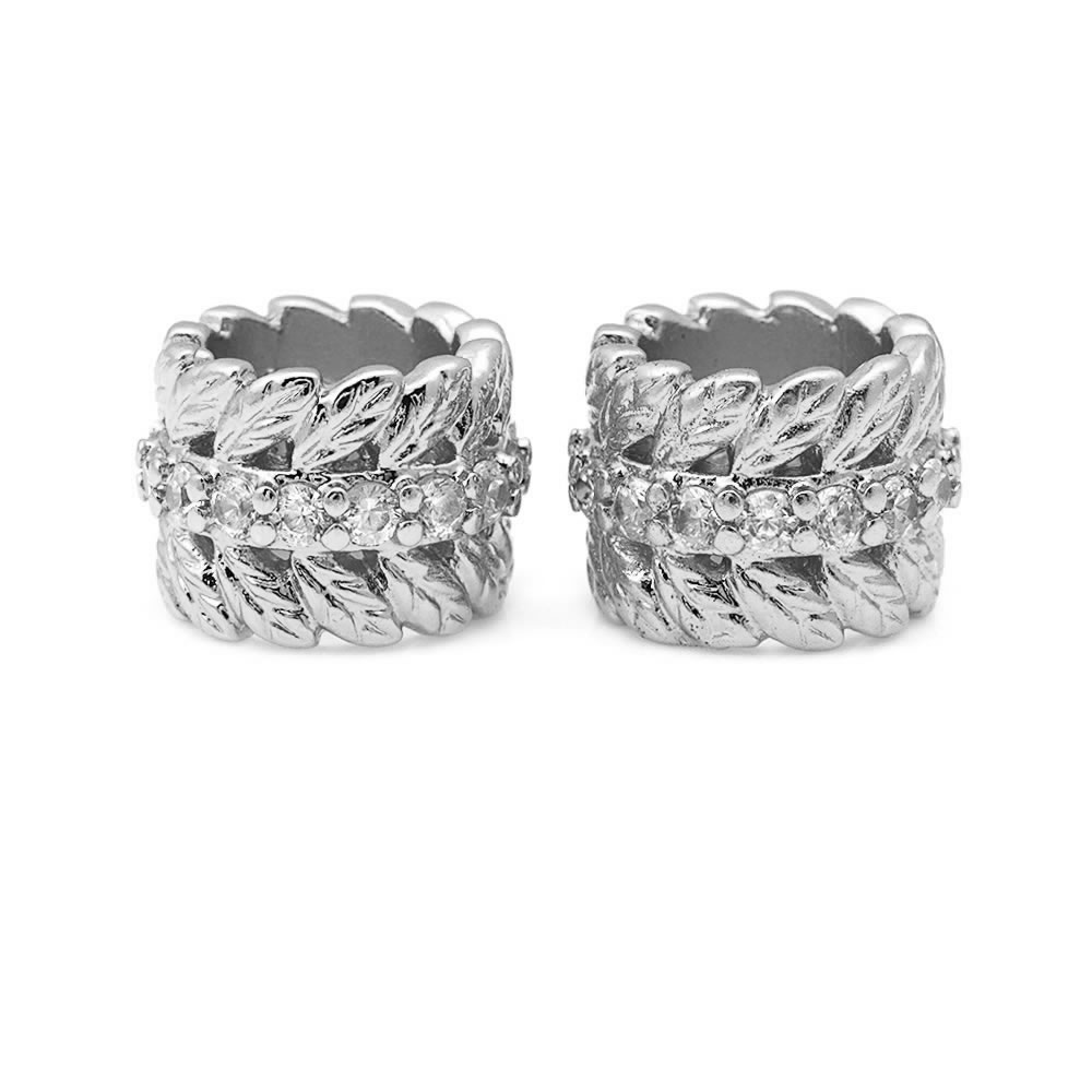 真鍮製ジルコン大穴シリンダー型スペーサービーズ、ブレスレット - Jewelry Making Store のレビューと価格