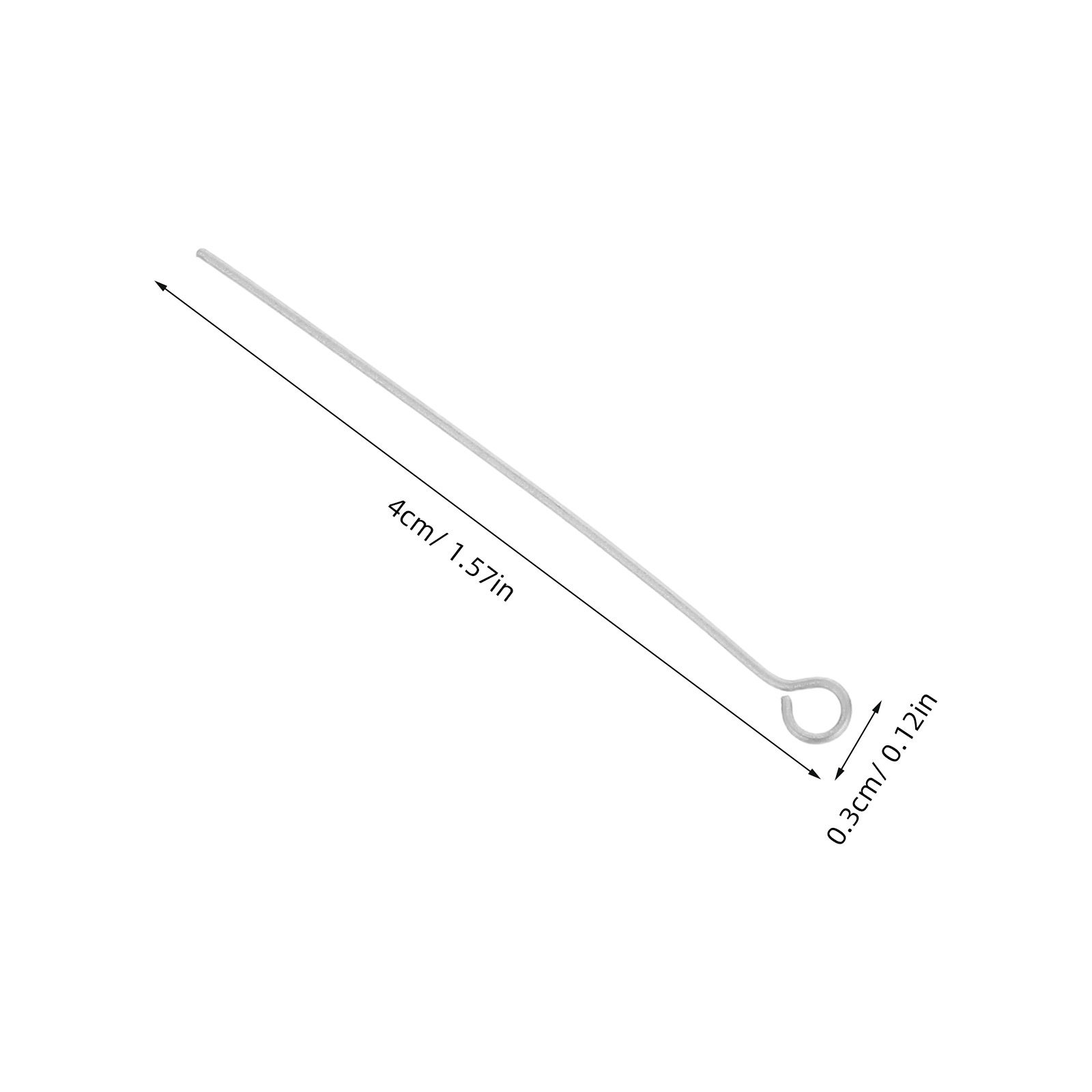 ジュエリー製作用、ステンレス製、開閉式のアイピン300個入り - Jewelry Making Head Pins のレビューと価格