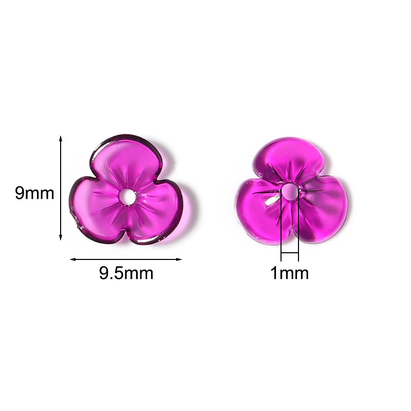ジュエリー作り用の透明な樹脂花びらビーズ,花のモチーフ,ゆる - Jewelry Making With Resin のレビューと価格