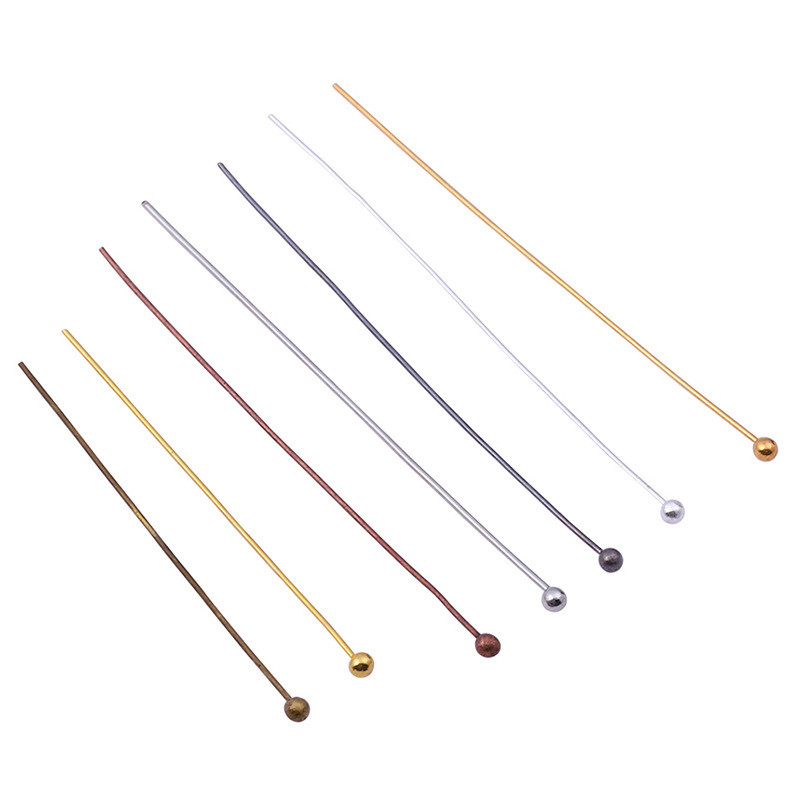200個/ロット 16 20 25 30 40 50mm シ - Jewelry Making Head Pins のレビューと価格