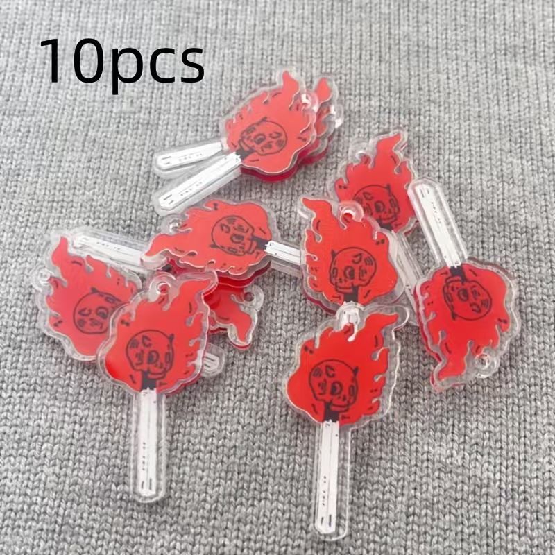10個のアクリルスカルペンダント、DIYジュエリー作り、イヤ - Jewelry Making Accessories のレビューと価格
