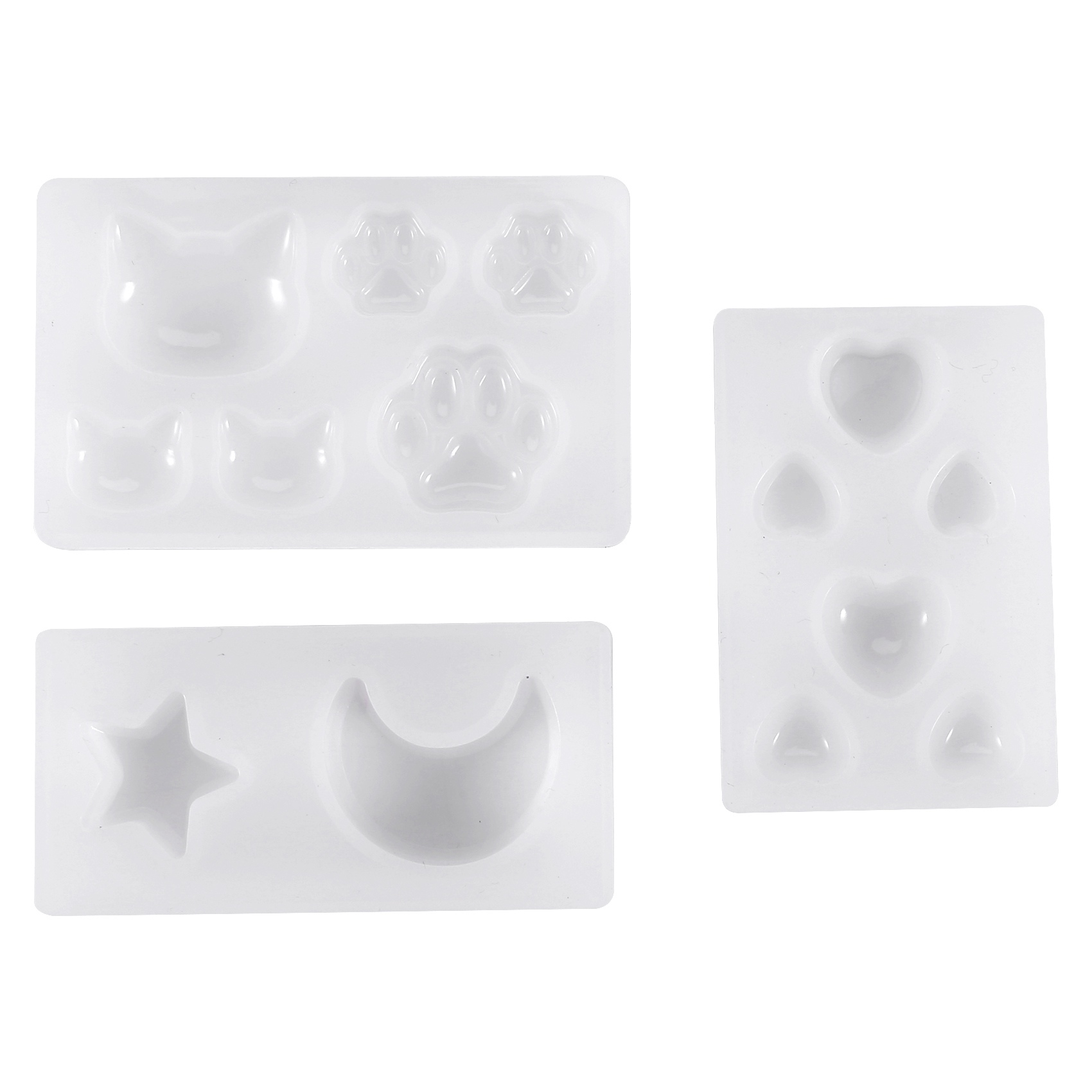 ABQR 猫クマハートムーンスターシリコーン型樹脂シリコーン - Jewelry Making With Resin のレビューと価格