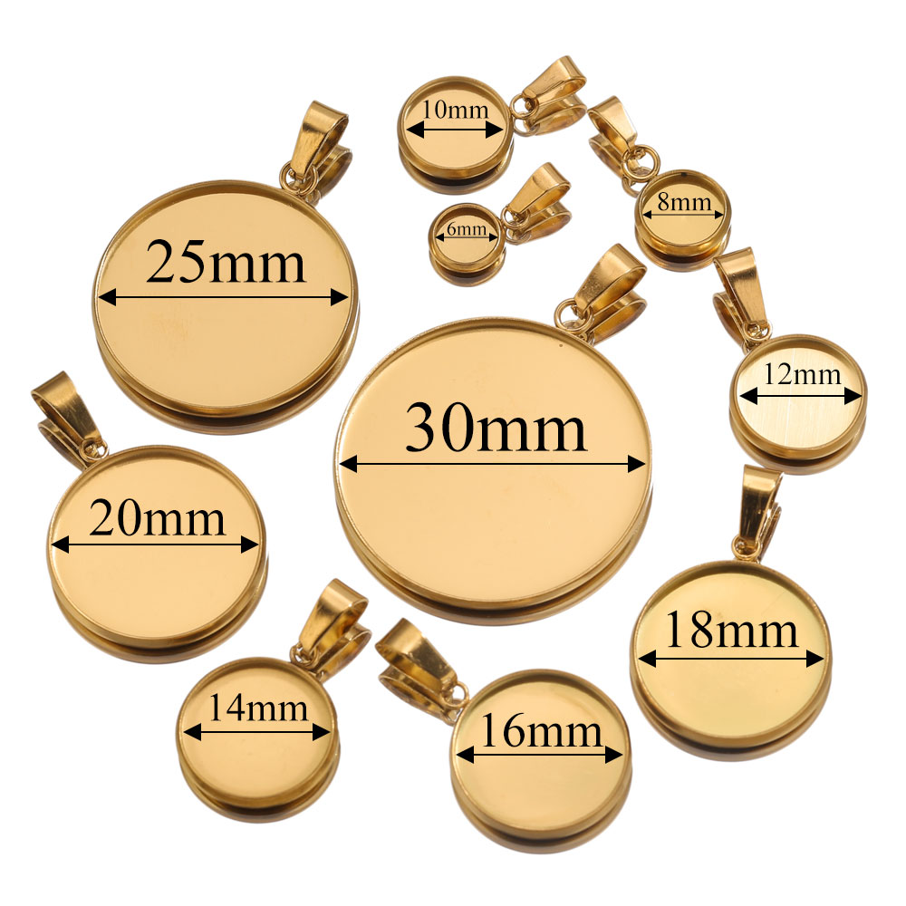 10 個ステンレス鋼ゴールドペンダント樹脂トレイベース DI - Jewelry Making With Resin のレビューと価格