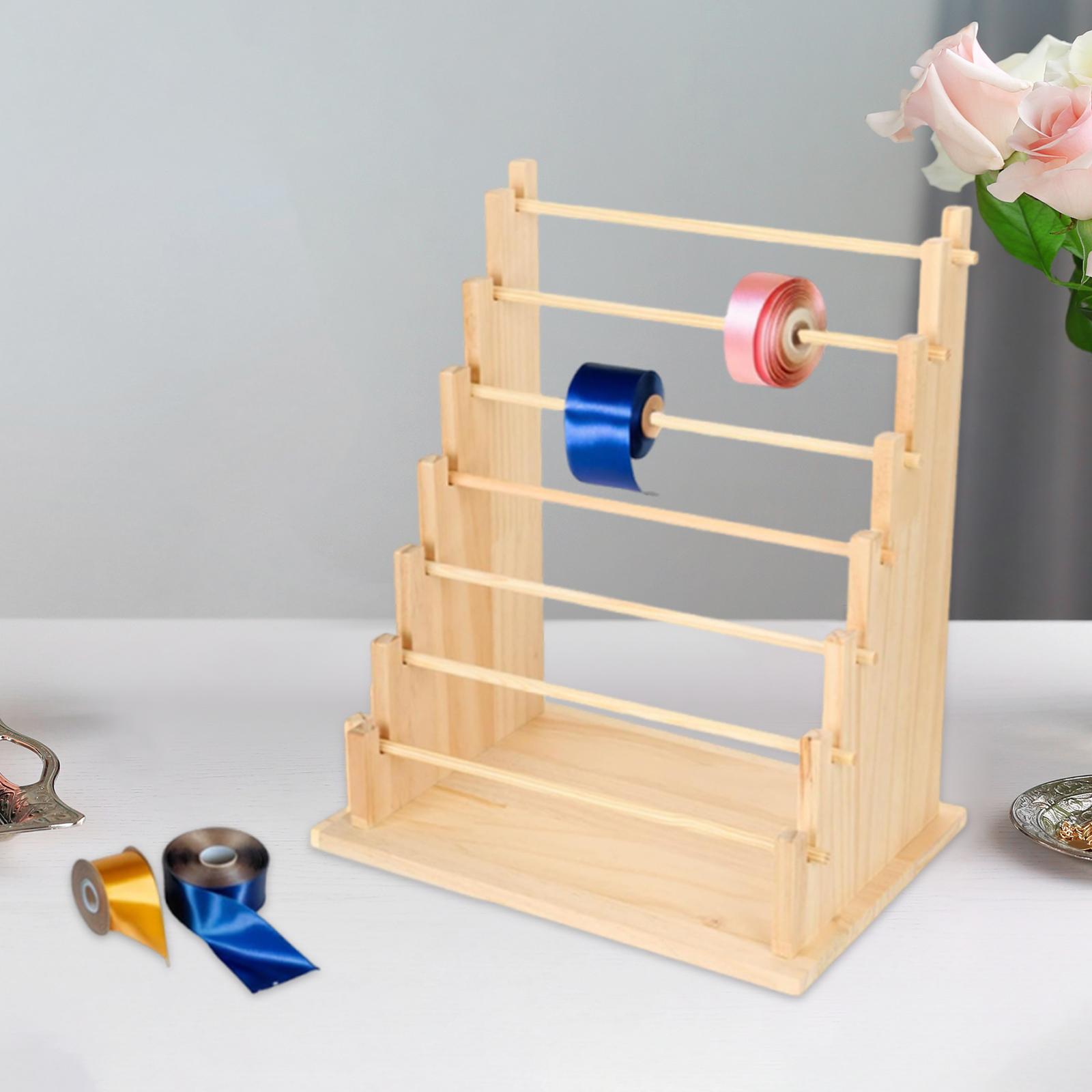 木製リボンオーガナイザーラック収納ホルダージュエリーディスプ - Jewelry Making Store のレビューと価格