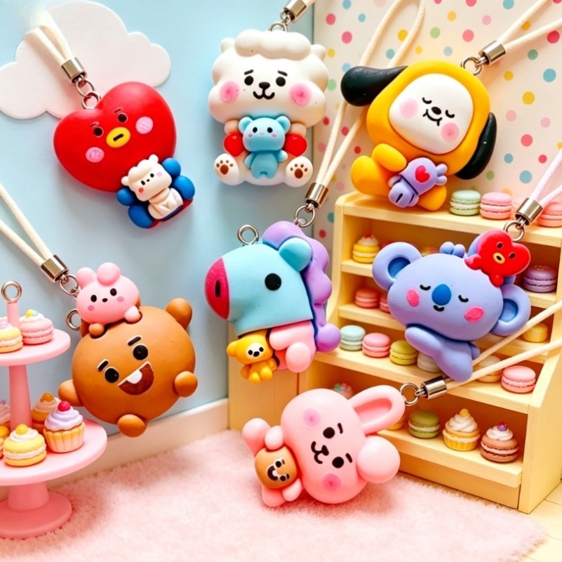 7 個 BT21 樹脂漫画チャーム DIY アクセサリークラ - Jewelry Making Accessories のレビューと価格