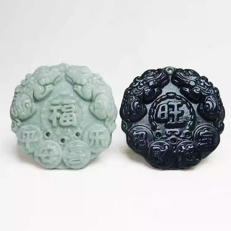 女性用両面ペンダント,天然の彫刻が施された魅力,金を手に入れ - Jewelry Making Accessories のレビューと価格
