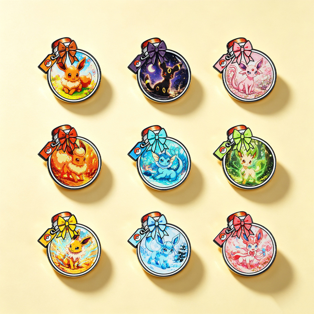 かわいいボトル型漫画エルフペットエナメルピン 9 個金属ラペ - Jewelry Making Metal Supplies のレビューと価格
