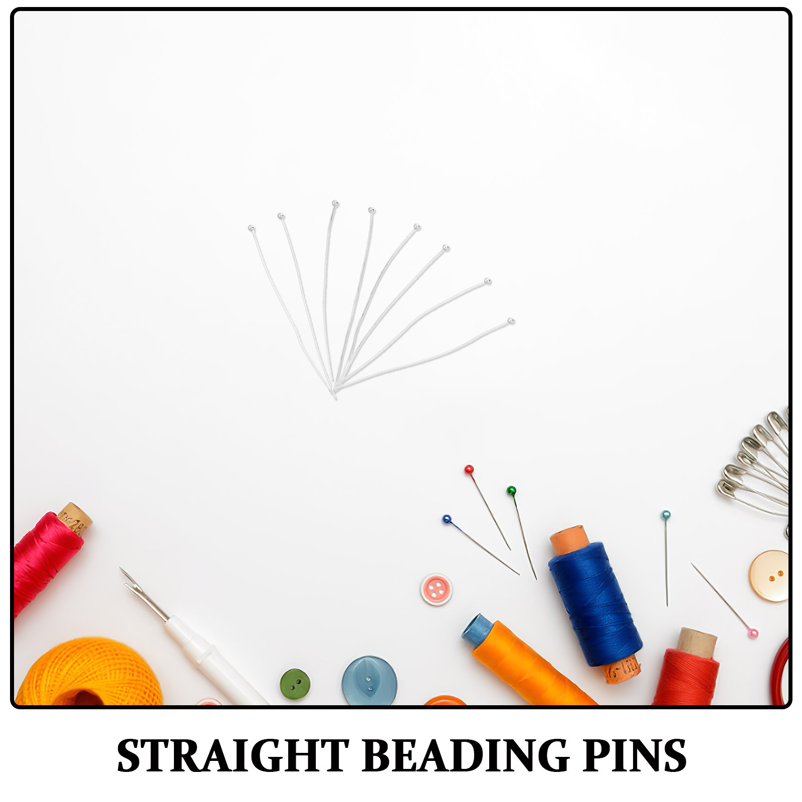 200個入り、球状ヘッドのピン、柔軟性のあるステンレス製、ビ - Jewelry Making Head Pins のレビューと価格