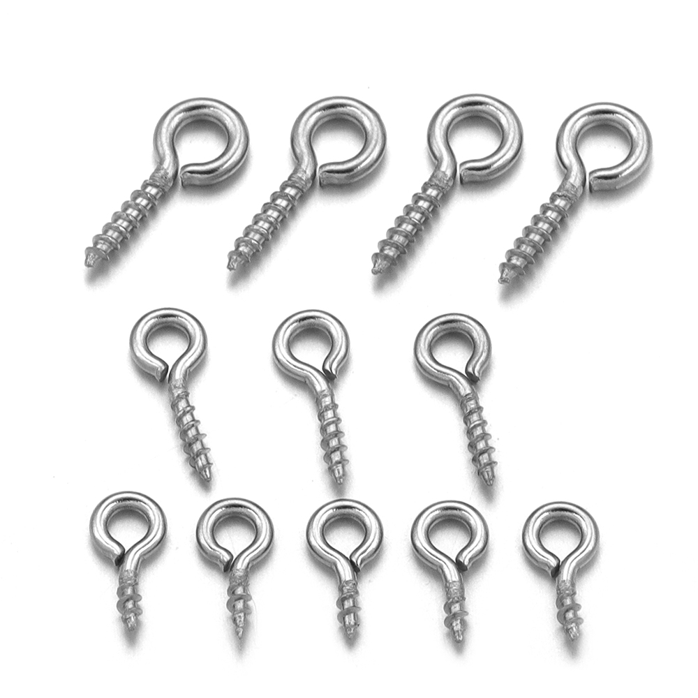 100 ピース/ロットステンレス鋼ミニスクリューアイピンペン - Jewelry Making Thread のレビューと価格