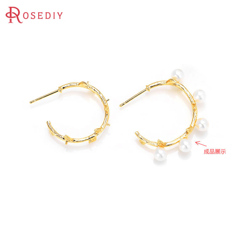 6個入り、18Kゴールドカラーの真鍮製、半円型のスタッドピア - Jewelry Making Set のレビューと価格
