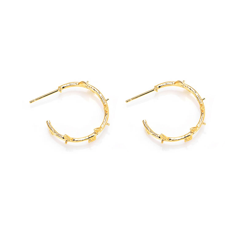 6個入り、18Kゴールドカラーの真鍮製、半円型のスタッドピア - Jewelry Making Set のレビューと価格