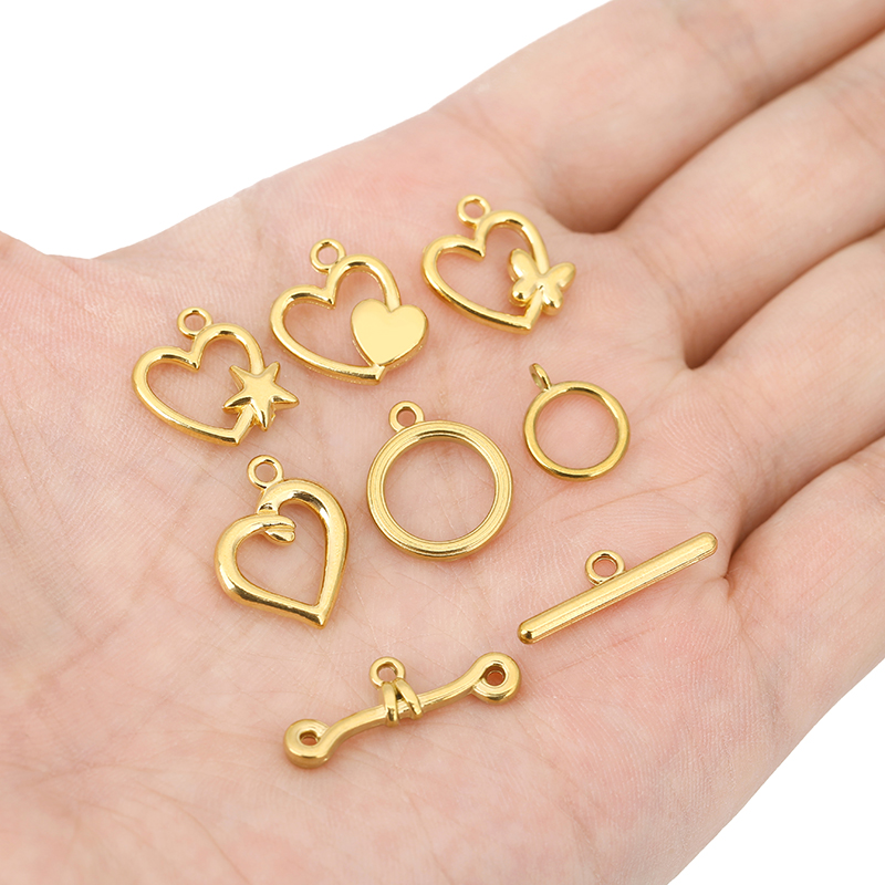 5セットPVD加工ステンレス鋼OTクラスプトグルブレスレット - Jewelry Making Metal Supplies のレビューと価格
