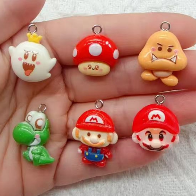 10個入り樹脂製漫画ペンダント、DIYジュエリー製作イヤリン - Jewelry Making Accessories のレビューと価格