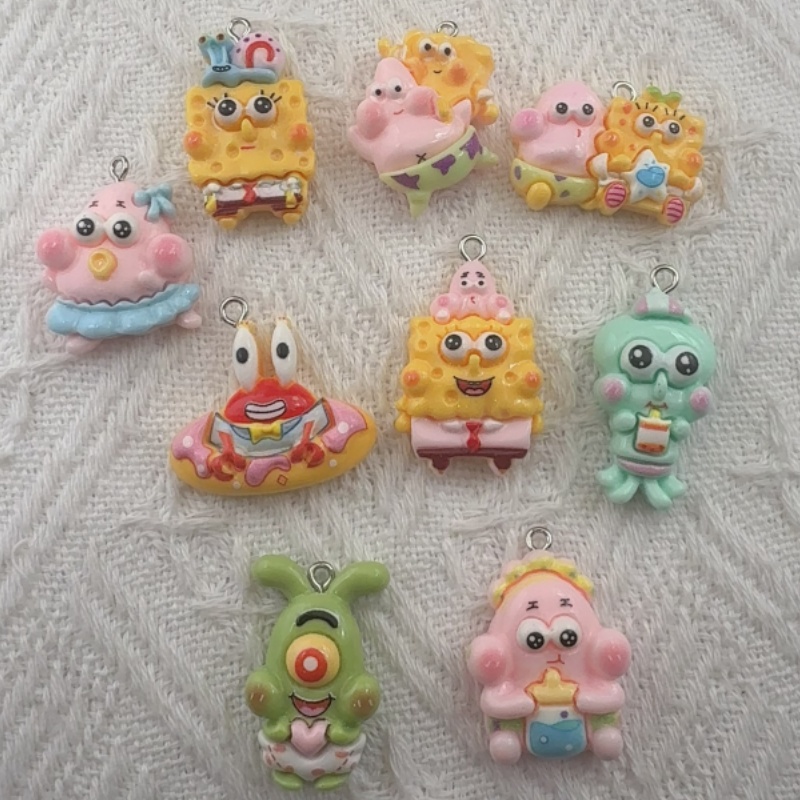 10個入り漫画風樹脂ペンダント、DIYジュエリー製作イヤリン - Jewelry Making Accessories のレビューと価格