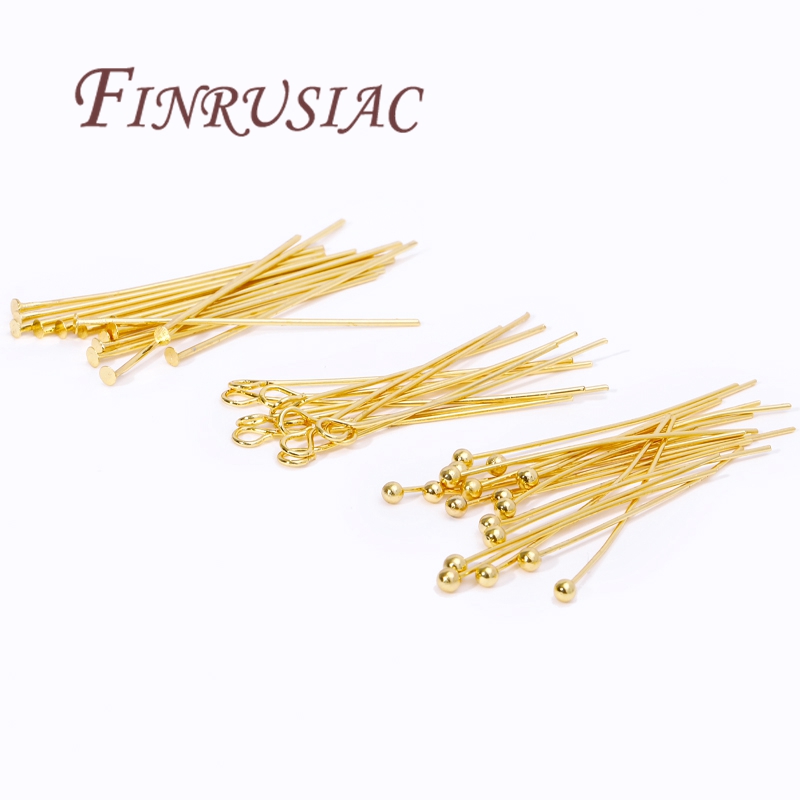 50 個 20-50 ミリメートルゴールドメッキピンジュエリ - Jewelry Making Head Pins のレビューと価格